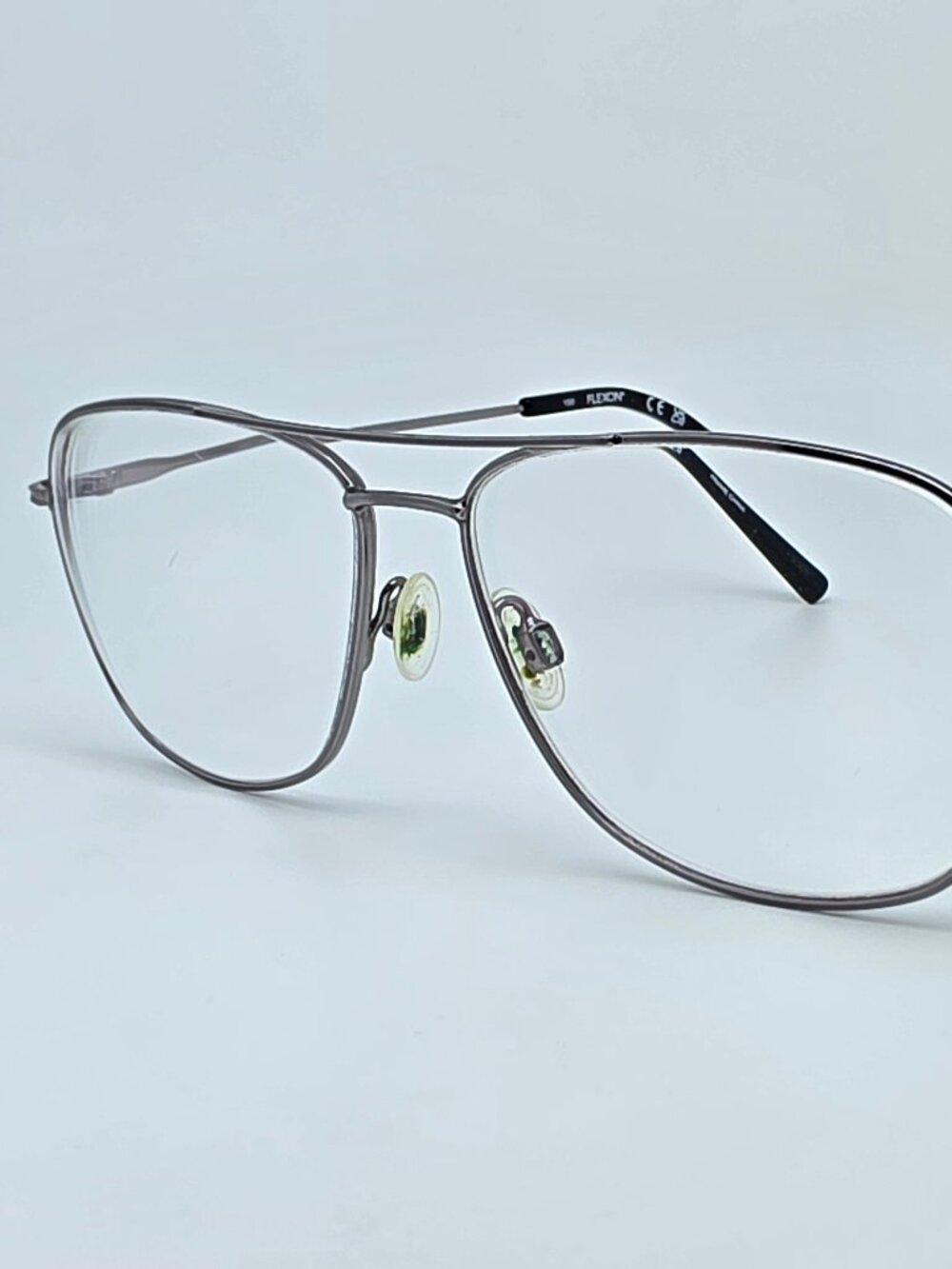 Flexon H6065 070 Gunmetal Titanium Aviator Eyeglasses Frame 56-15-150